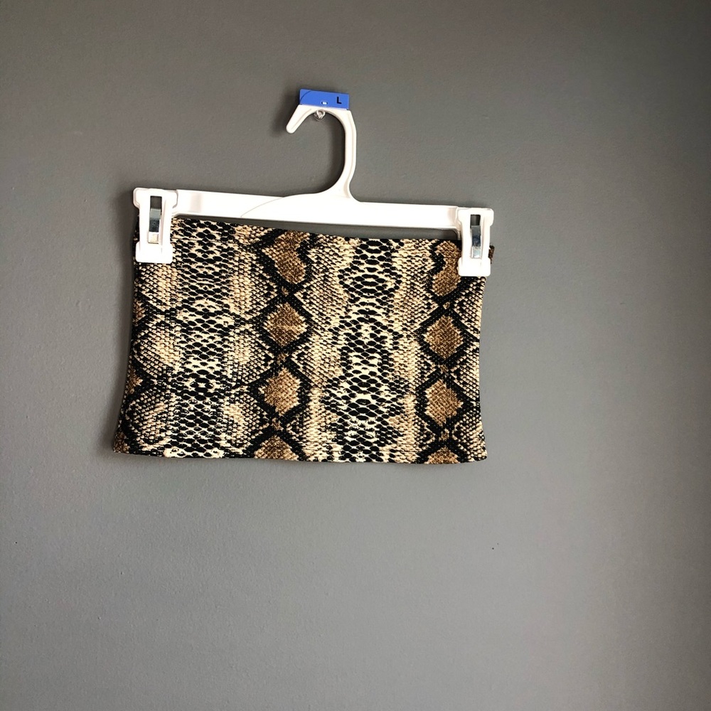 Snakeskin tube top